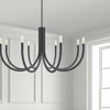 Dainolite Wand 8 - Light Chandelier in  Matte Black - 2 of 4