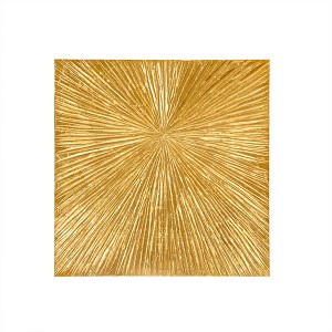SEVOBAL Wall Art Hand Painted Resin Set Textured Decor for Artisanal Vibrant Velvety Lustrous Inviting Living Room, Gold, 32.68"*32.68"*1.97" - 1 of 4