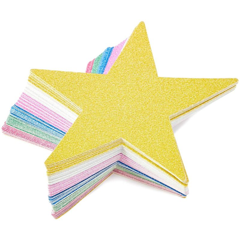 Bright Creations Glitter Star Cutouts (60 Count), 6 Colors, 2 of 6
