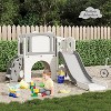 8-in-1 Toddler Slide & Climber, Kids Playground with Basketball Hoop, Tunnel & Rocking Toy for Indoor Outdoor Use - 2 of 4
