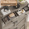 Shoe Cabinet with 3 Flip Drawers & 2 Drawers, Narrow Slim Organizer Rack - 3 of 4