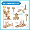 Play Build Wooden Building Blocks Set - 200-Piece Plank Block Construction Toys - 3 of 4