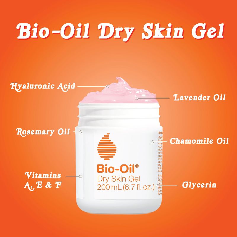 Bio-Oil Dry Skin Gel Individual Tub Body Moisturizer with Fast Hydration, Vitamin B3 and Non-Comedogenic, 6 of 14