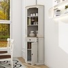 68" Tall Corner Cabinet with Door, Drawer and Adjustable Shelf, Storage Cabinet for Living Room, Kitchen, or Dining Room-Tanpinhause - 2 of 4