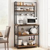 Garvee Kitchen Bakers Rack, Microwave Oven Stand with Large Storage, Industrial Coffee Bar Station, Rustic Brown - 3 of 4