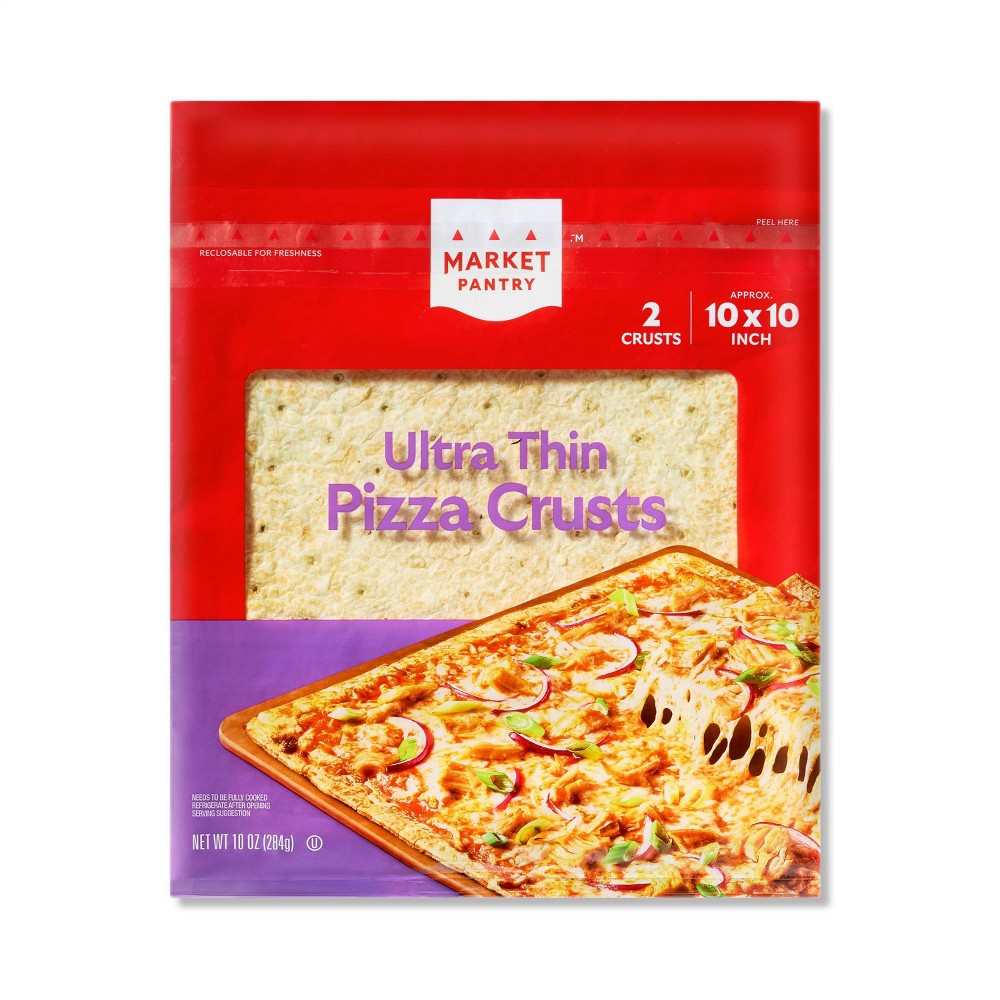 Ultra Thin Pizza Crusts - 10oz/2ct - Market Pantry™