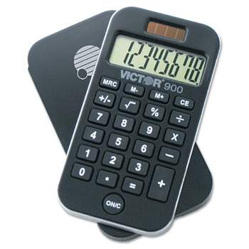 Victor 900 Antimicrobial Pocket Calculator 8-Digit LCD 