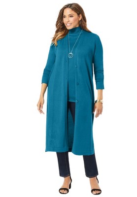 Jessica London Women's Plus Size Fine Gauge Duster Cardigan, 14/16