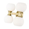 Artemis 4-Light Vanity Light - Dimmable Steel Fixture with Opal Glass Shades - 2 of 4