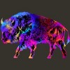 Junior's Design By Humans Rainbow Buffalo By ZeichenbloQ T-Shirt - 2 of 3