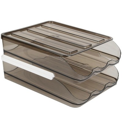 LunaLulinlk Egg Container Holder for Refrigerator Double Layer Egg Storage Box