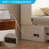 Mjkone Murphy Bed Cabinet , Modern Murphy Bed Queen with Mattress, Built-in USB Charging Station& Drawers - 2 of 4