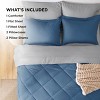 5/7 Pcs Bed in a Bag with Contrast Color Solid Design Bedding Set - 4 of 4