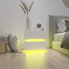 Okak Minimalism Bedroom Dresser Nightstand with 5 Drawers Black Handles Ample Storage Chest Cabinet for Living Room Hallway Kids Room - 2 of 4
