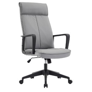 LeisureMod Ergonomic Office Chair High-Back Adjustable Height Swivel and Tilt with Double Wheel Casters Aiaria Collection - 1 of 4