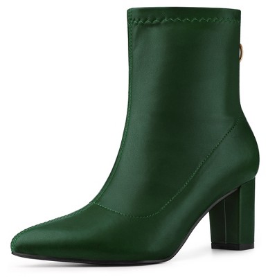 green block heel boots