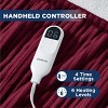 Electric Heated Blanket Soft & Washable Ribbed Flannel - 4 of 4