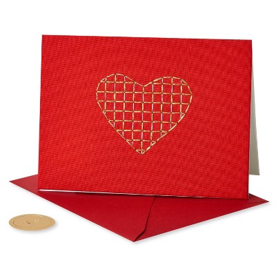 Embroidered Heart Icon Card - PAPYRUS