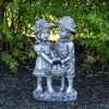 Northlight 13" Boy and Girl Apple Picking Outdoor Garden Statue - 2 of 4