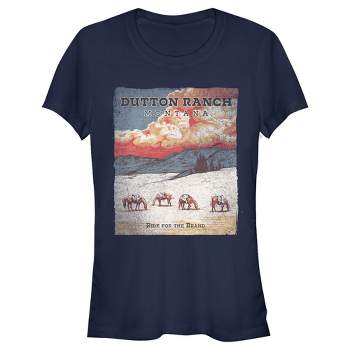Juniors Womens Yellowstone Dutton Ranch Ride For The Brand Snow Poster T-Shirt