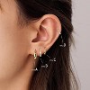 Small Gold Huggie Hoop Earrings Set for Women Men Hypoallergenic 14K Plated Stack Cartilage Earrings, Multiple Piercing - 3 of 4