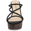 Allegra K Women's Platform Crisscross Strap Chunky Heel Slide Sandals - 3 of 4