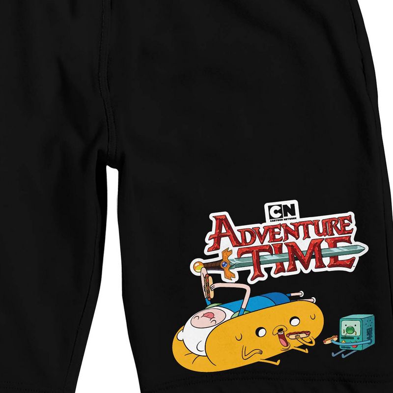 Adventure Time Jake Finn And BMO Men's Black Sleep Pajama Shorts, 2 of 4