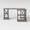 Conway Wood L Shaped Writing Desk with Storage Gray - Threshold™ - image 3 of 3