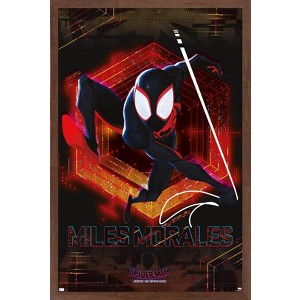 Trends International Marvel Spider-Man: Across the Spider-Verse - Miles Framed Wall Poster Prints - 1 of 4