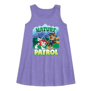 Girls' - Paw Patrol - Nature Patrol Graphic Sleeveless Aline Dress - 1 of 4