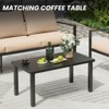 Maggift Patio Seating Set with 2 Single Sofas, 3 Seater Sofa and Coffee Table for Garden, Backyard, Balcony, Beige, 27.56"*27.56"*32.09" - 3 of 4