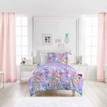 Reversible Sweet Butterfly Mini Bed in a Bag Purple/Blue - Dream Factory