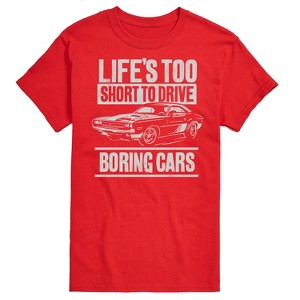 Men's - Instant Message - Lifes Too Short Boring Cars Short Sleeve Graphic T-Shirt - 1 of 4
