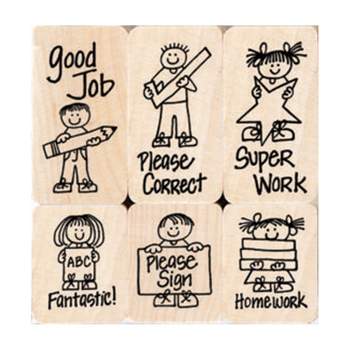 Hero Arts Big 'n' Little Hero Kids For Teachers Stamps, Set of 6