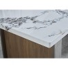 NicBex Dining Table 70.8" Marble MDF Rectangular Dining Table for 6 or 8 with Stainless Steel Legs for Dining room - 2 of 4