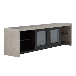 Briggin Industrial TV Stand for TVs up to 70" Black - HOMES: Inside + Out: Sliding Glass Doors, Cable Management - 1 of 4