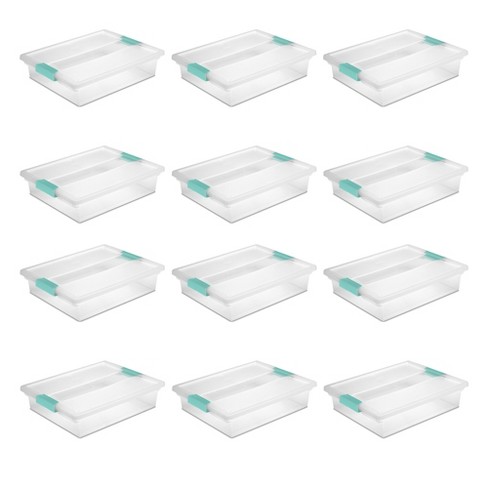 Sterilite Small Clip Box Clear Storage Tote Container with