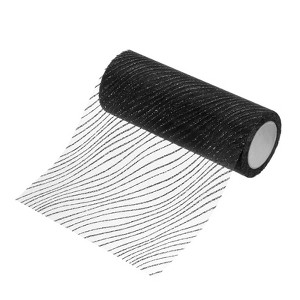 Unique Bargains Sheer Nylon Glitters Wave Mesh Decorative Ribbon Trim 6 Inch 10 Yards - 1 of 4