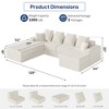 GYIIYUO 128" Oversize Modular Sectional Sofa, Modern U-Shape Sectional Couch, Upholstered Couches for Living Room Bedroom, No Assembly Require - 3 of 4