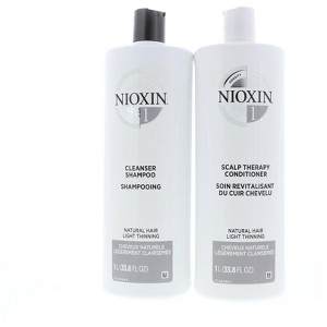 Nioxin System 1 Cleanser & Scalp Therapy Conditioner 33.8 oz Set - 1 of 4