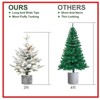 NAYSAYE Christmas Tree Stand 3FT Flocked Tree 365 Tips with Pot Base and Pine Cones for Christmas Decorations, White and Green, 18"*36"*7.04" - 4 of 4