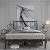 Full Size Black Metal Bed Frame with Headboard, Heavy Duty Platform with Underbed Storage Space, No Box Spring Needed Quiet Design Easy Assembly - 4 of 4