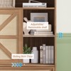 Rattan Storage Cabinet with 4 Drawers & Sliding Door, Buffet Sideboard Cabinet, Brown Rattan - 4 of 4