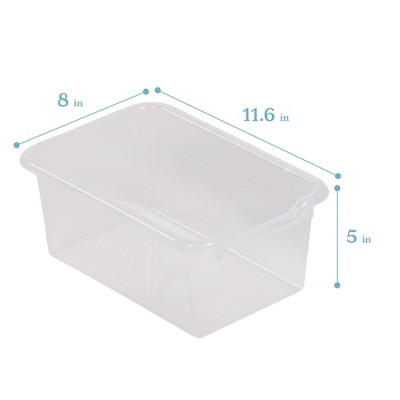 Clear Stackable Plastic Storage Bins for Kids, 10-Piece Set