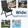 Patio Rattan Folding Chair, 10-Position Reclining Camping Chair with Footrest & High Back, Heavy-Duty 330 lbs, Brown - 4 of 4