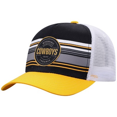 NCAA Wyoming Cowboys Men's Vista Black with Hard Mesh Snapback Hat