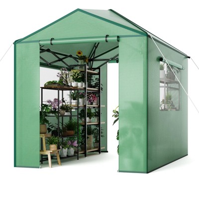 8x6ft Portable Greenhouse for Outdoor,Wall in Pop Up Greenhouse for Gardening Plant