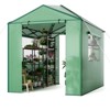 8x12FT Instant Pop-Up Walk-in Greenhouse - Portable Large Plant Tent with Roll-Up Zipper Doors & Ventilation Windows for Indoor/Outdoor Gardening - 3 of 4