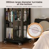 TOAOTBNBO 4 Tier All-Steel Spinning Bookshelf with Adjustable Shelf, Rotating Bookcase with 360° Wheels Rolling Book Shelf for Apartment - 4 of 4