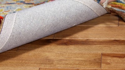 Gray and Navy Geometric Wool Handmade Runner Rug